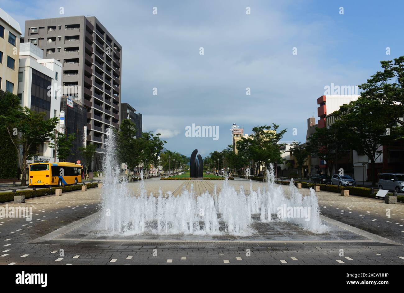Der Minatoo Street Park in Kagoshima, Japan. Stockfoto