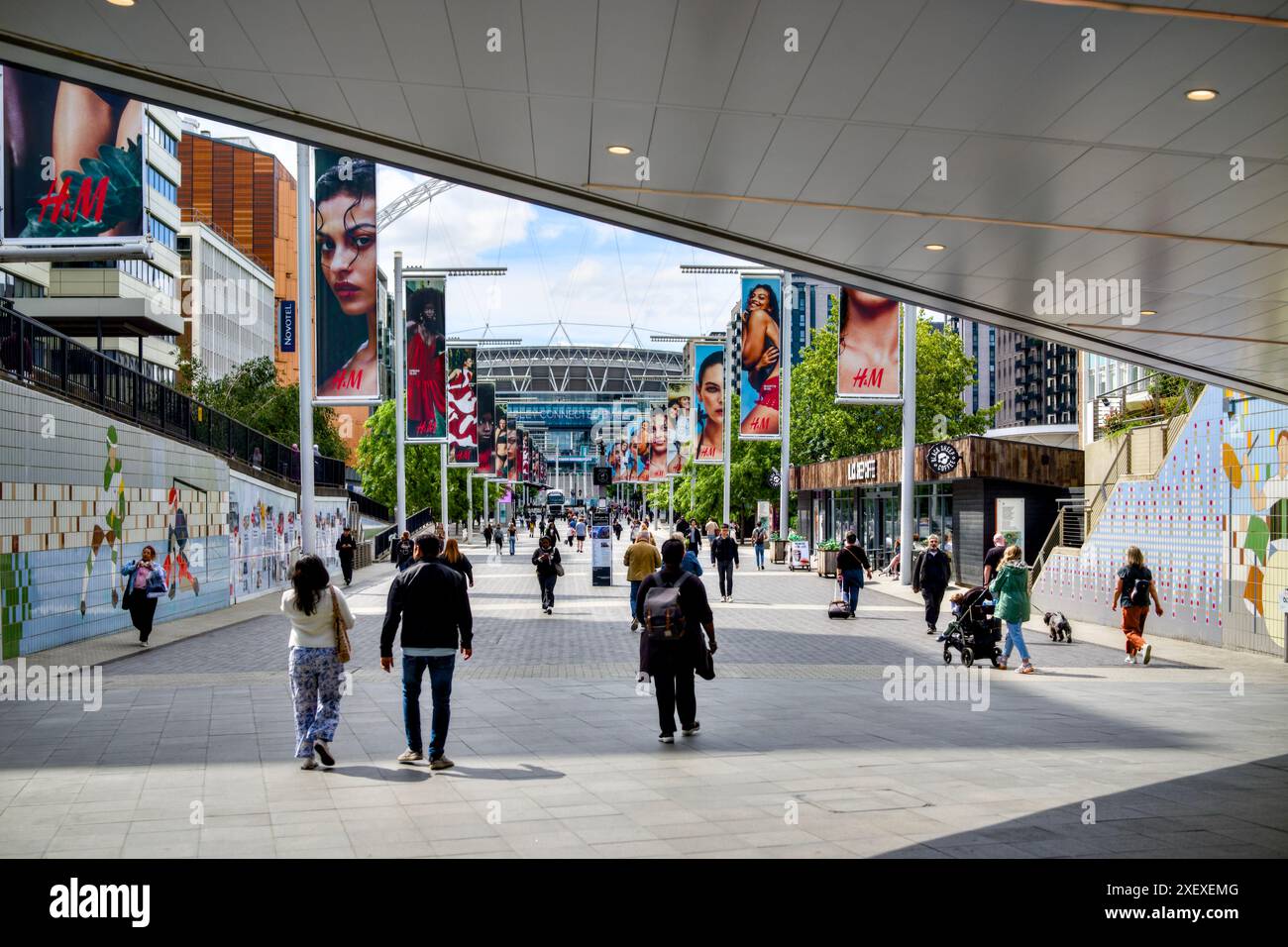 Olympic Way, Wembley Park, Borough of Brent, London, England, GROSSBRITANNIEN Stockfoto