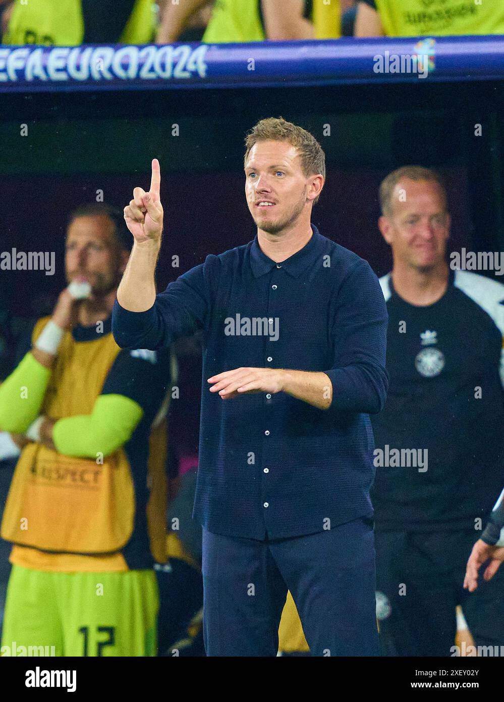 Dortmund, Deutschland. 29. Juni 2024. DFB-Trainer Julian Nagelsmann, Bundestrainer, Nationaltrainer, im Best of 16 Spiel DEUTSCHLAND, Dänemark. , . Am 29. Juni 2024 in Dormund, Deutschland. Fotograf Credit: Peter Schatz/Alamy Live News Stockfoto