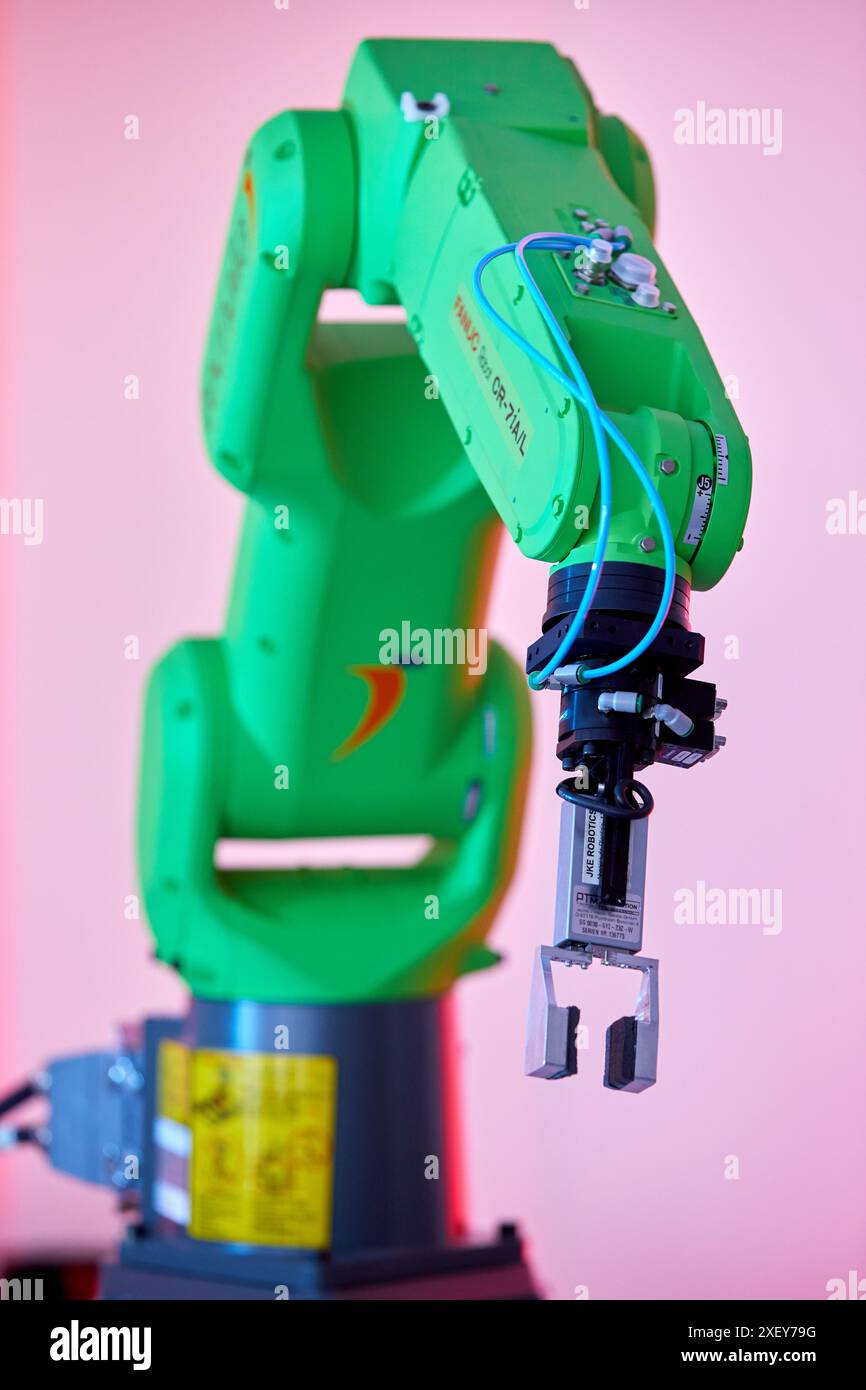 Roboterentwicklung in der Industrie, Roboter, Advanced Manufacturing Unit, Technology Centre, Tecnalia Research & Innovation, Donostia, San Sebastian, Gipu Stockfoto