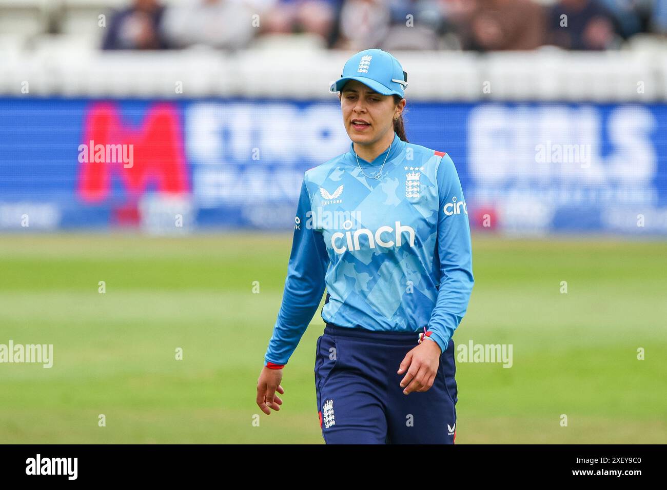 Worcester, Großbritannien. 30. Juni 2024. Maia Bouchier aus England beim MetroBank Women's ODI-Spiel zwischen England Women und Neuseeland Women in New Road, Worcester, Großbritannien am 30. Juni 2024. Foto von Stuart Leggett. Nur redaktionelle Verwendung, Lizenz für kommerzielle Nutzung erforderlich. Keine Verwendung bei Wetten, Spielen oder Publikationen eines einzelnen Clubs/einer Liga/eines Spielers. Quelle: UK Sports Pics Ltd/Alamy Live News Stockfoto