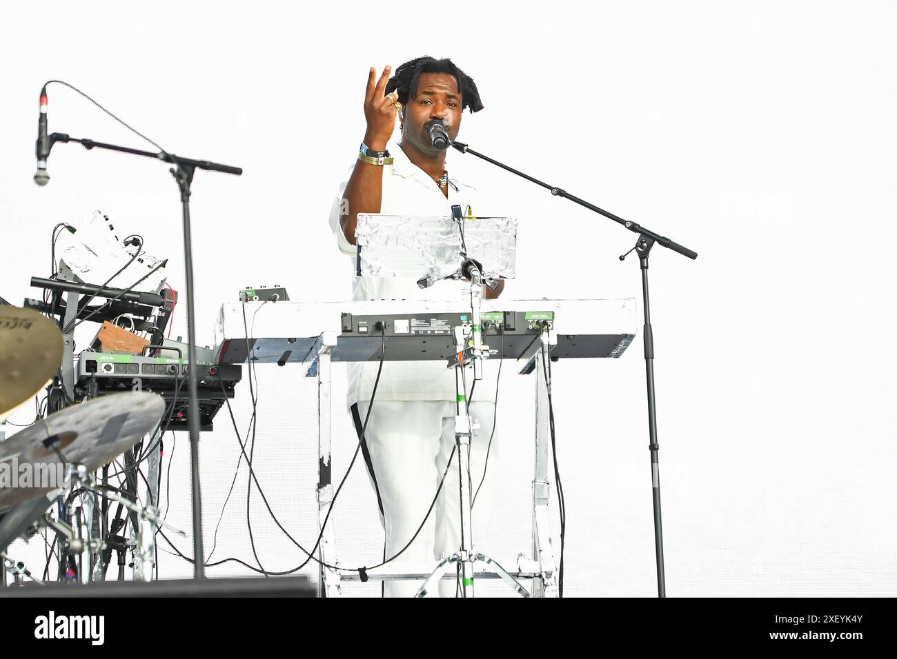 LONDON, ENGLAND - 29. JUNI: Sampha tritt am 29. Juni 2024 im British Summer time Hyde Park auf. CAP/MAR ©MAR/Capital Pictures Credit: Capital Pictures/Alamy Live News Stockfoto