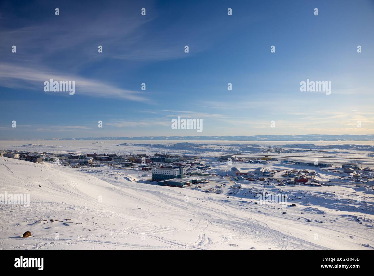 Blick auf Iqaluit Stockfoto