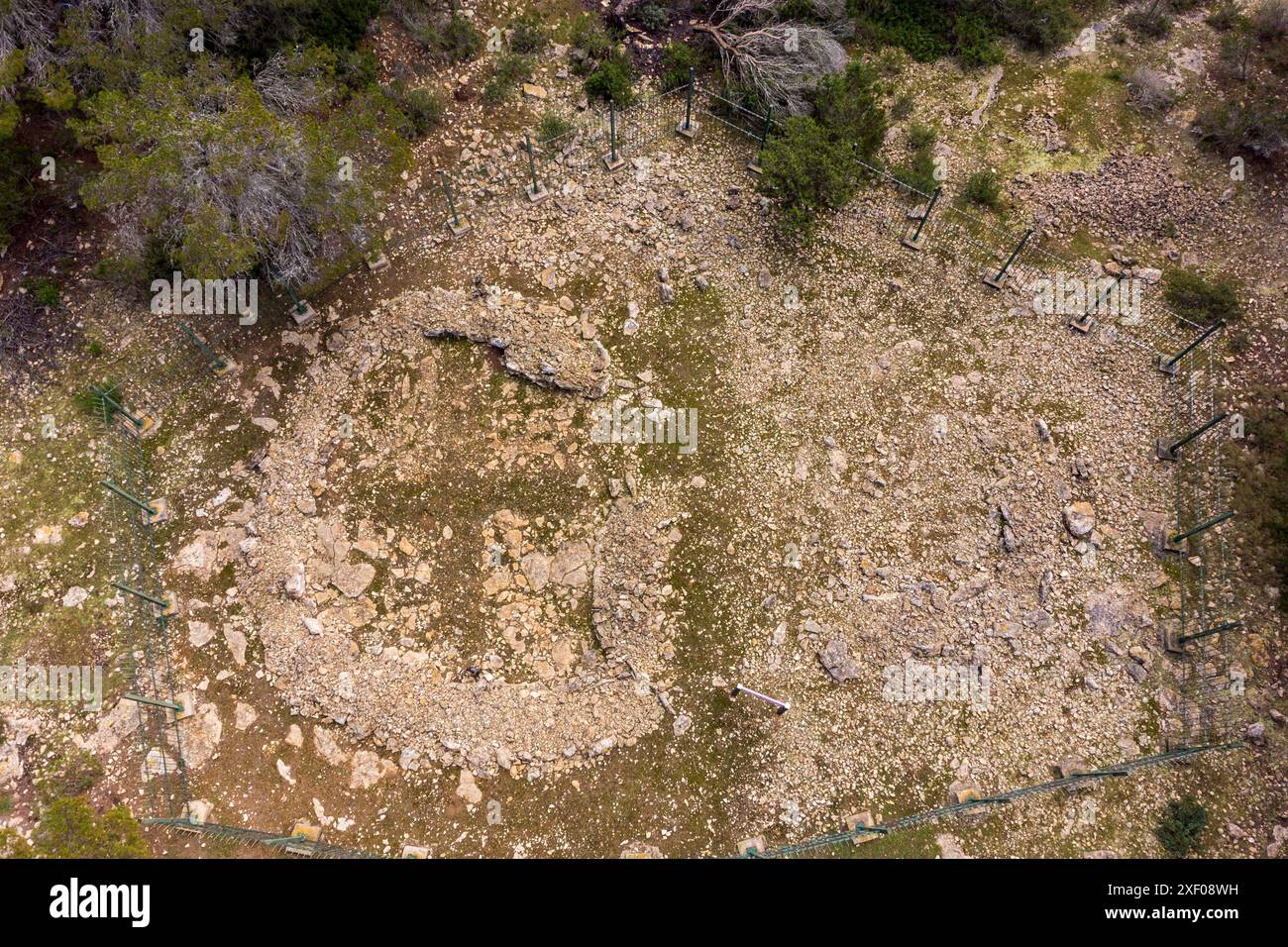 Archäologische Stätte Barbarìa III , Formentera, Pitiusas-Inseln, Balearengemeinschaft, Spanien. Stockfoto