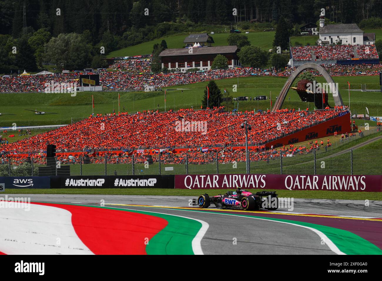 Pierre Gasly (FRA) - Alpine F1 Team - Alpine A524 - Renault während des Formel 1 Rennen von Qatar Airways Austrian Grand Prix 2024, RedBull Ring, Spielberg, Österreich 30. Juni 2024 Stockfoto