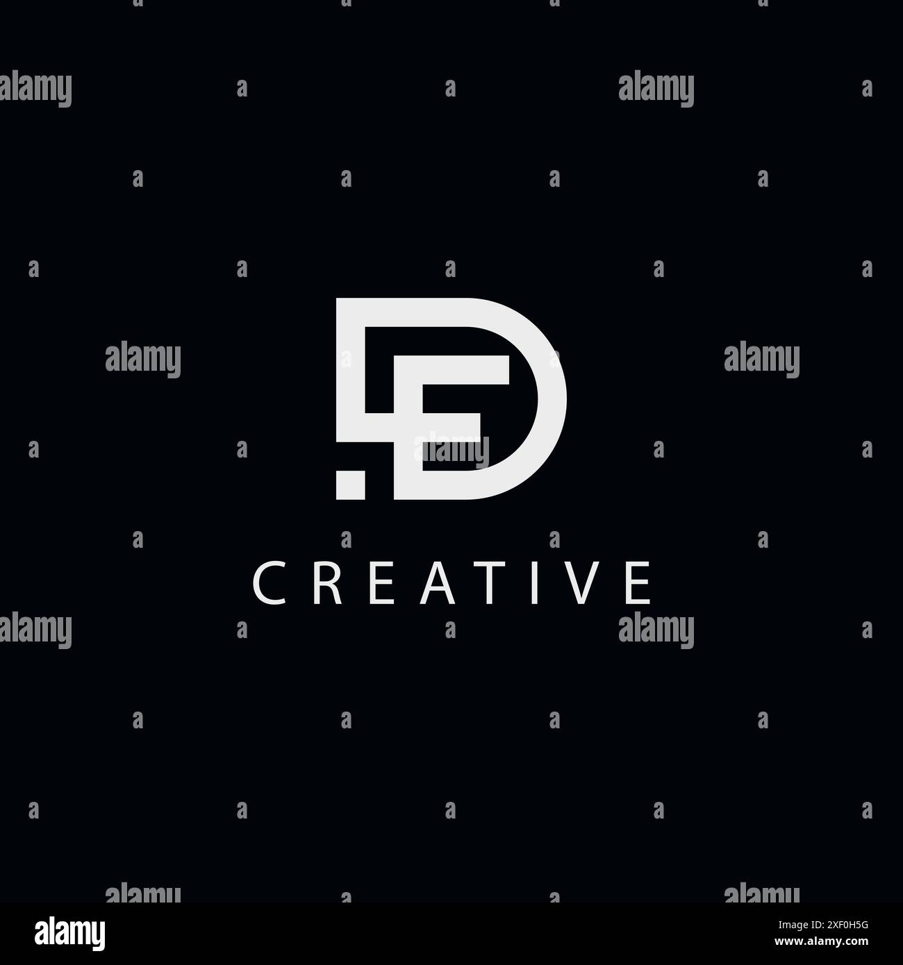 Inspiration für das Design des Monogrammbuchstaben DF oder FD-Logos. Stock Vektor