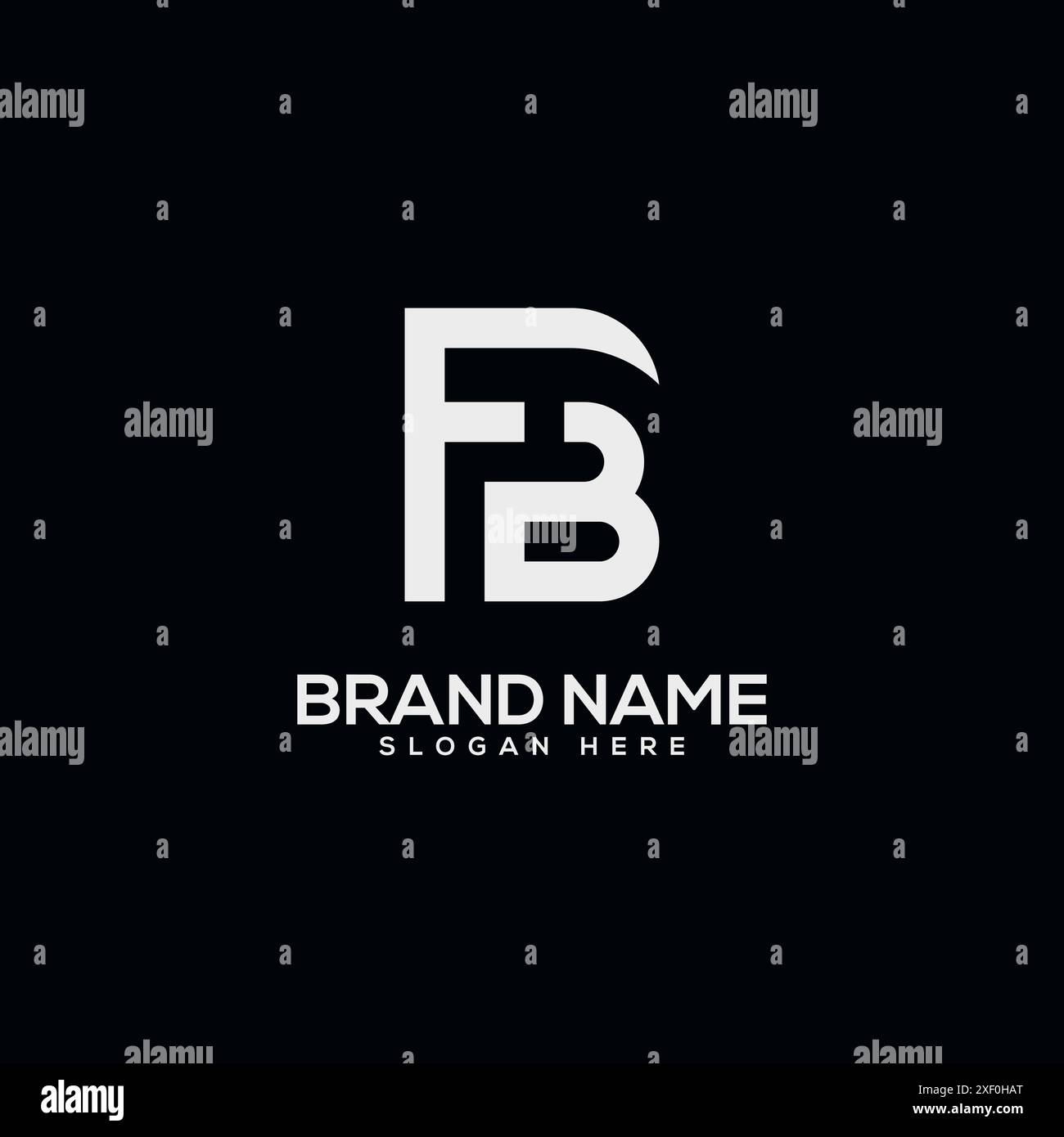 Anfangsbuchstabe FG GF-Logo-Designvorlage. Stock Vektor