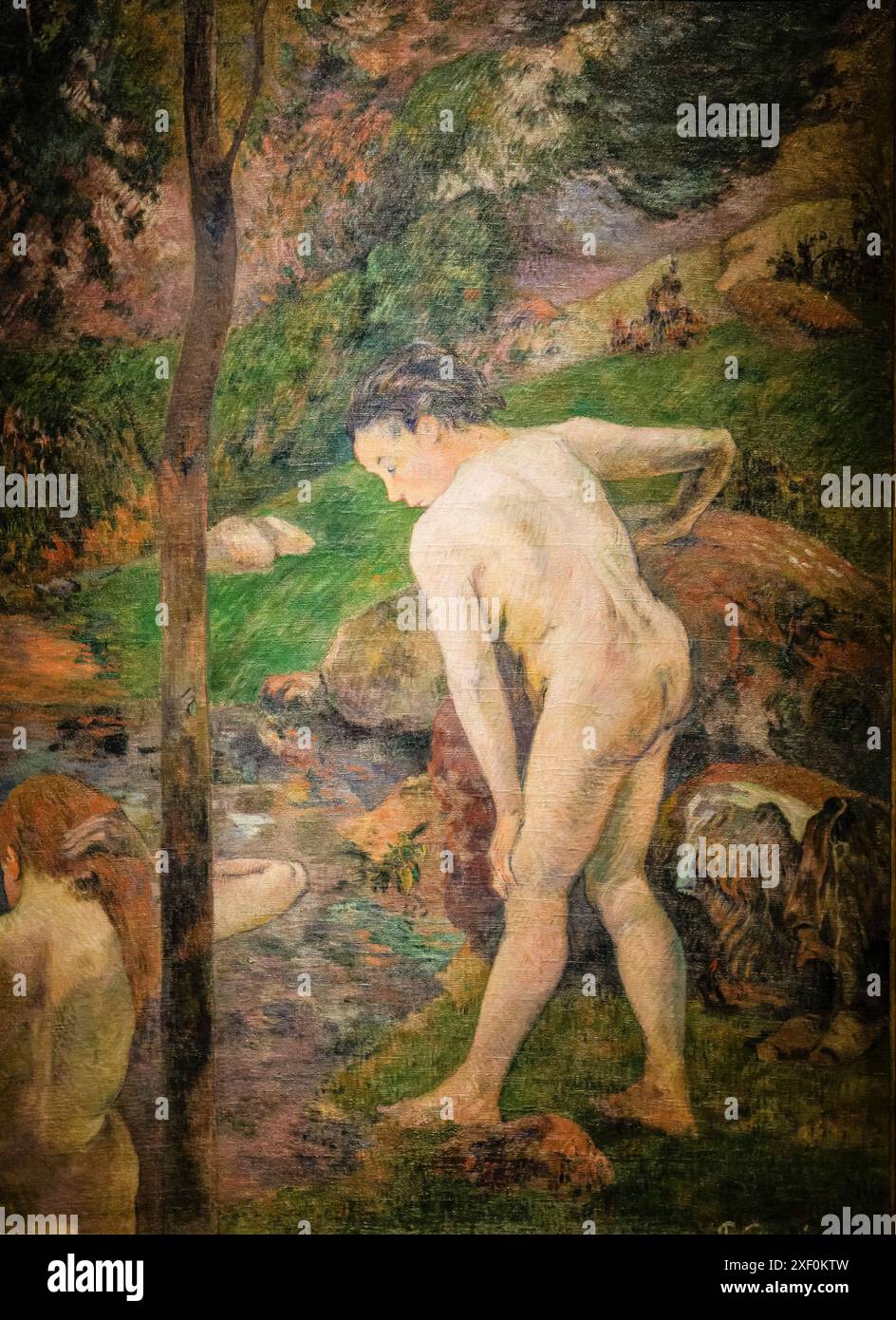 Paul Gauguin, Badende in der Bretagne, 1887, Öl auf Leinwand, Museo Nacional de Bellas Artes (MNBA), Buenos Aires, republica Argentinien. Stockfoto