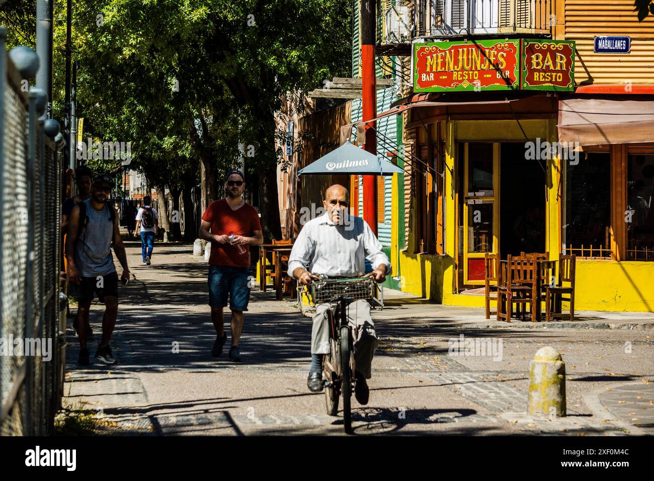 La Boca Viertel, Caminito, Buenos Aires, Republik Argentinien, Südamerika. Stockfoto