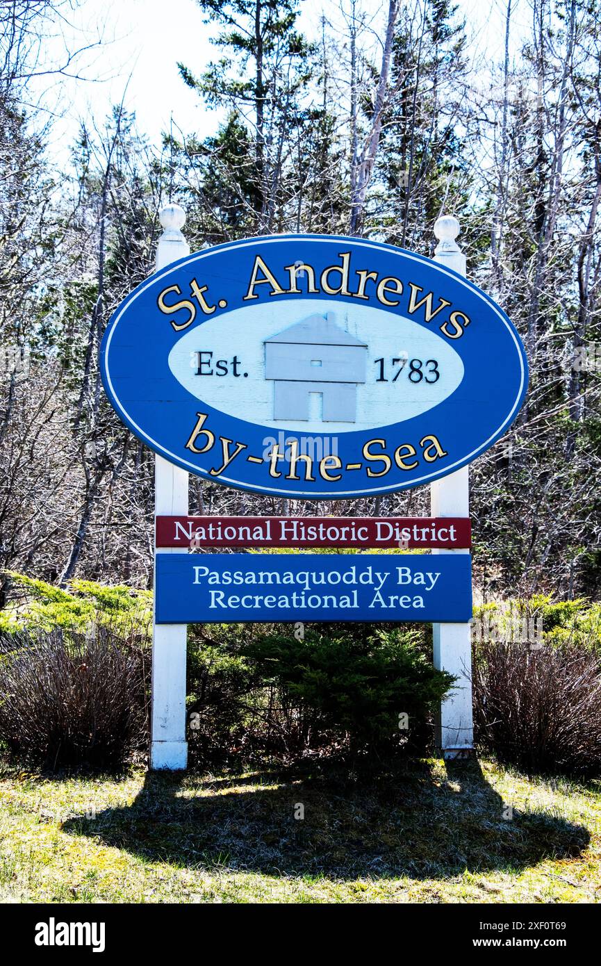 Willkommen in St. Andrews am Bayview Drive in New Brunswick, Kanada Stockfoto