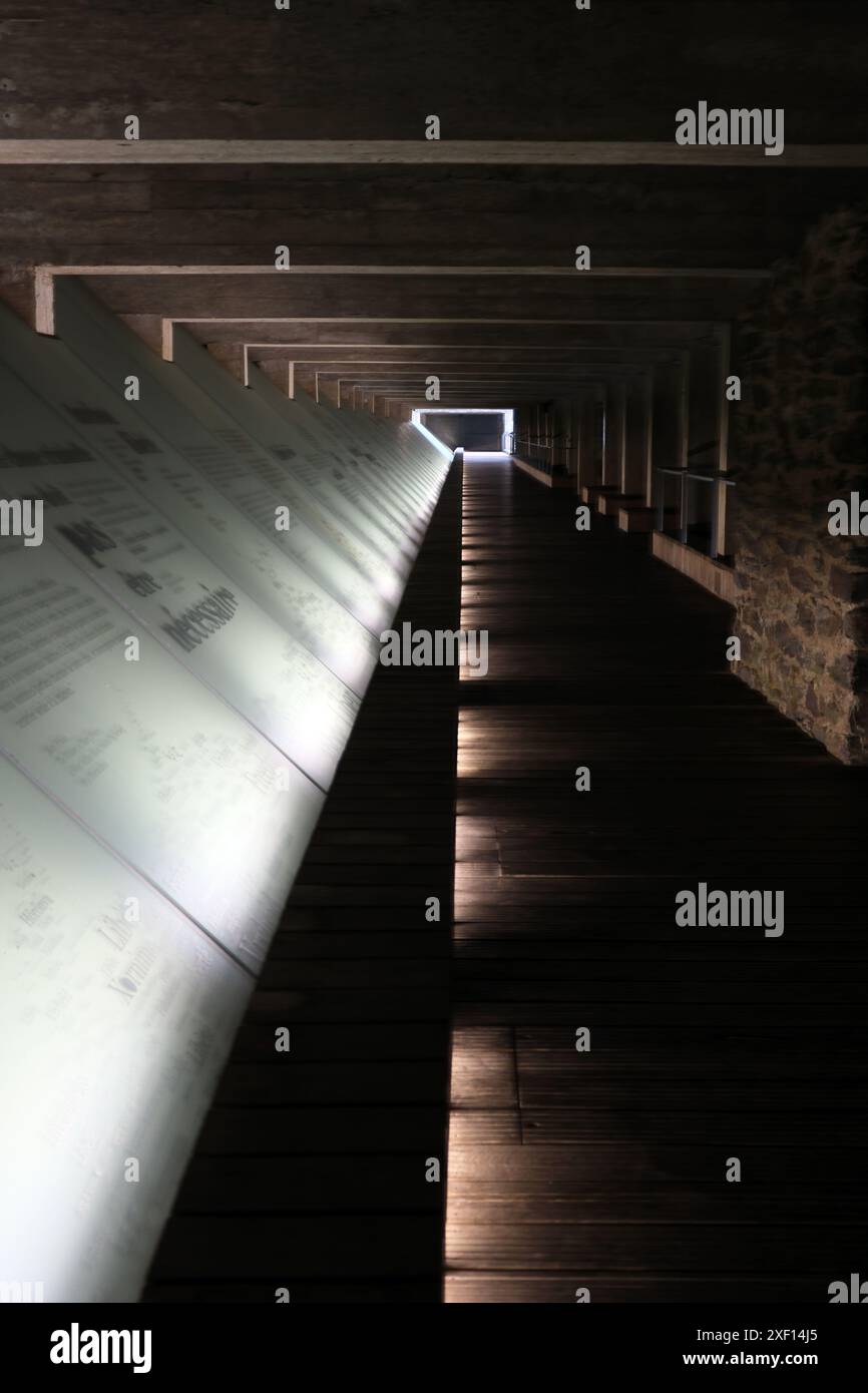 Gedenkstätte für die Abschaffung der Sklaverei im Quai de la Fosse in Nantes, Frankreich Stockfoto