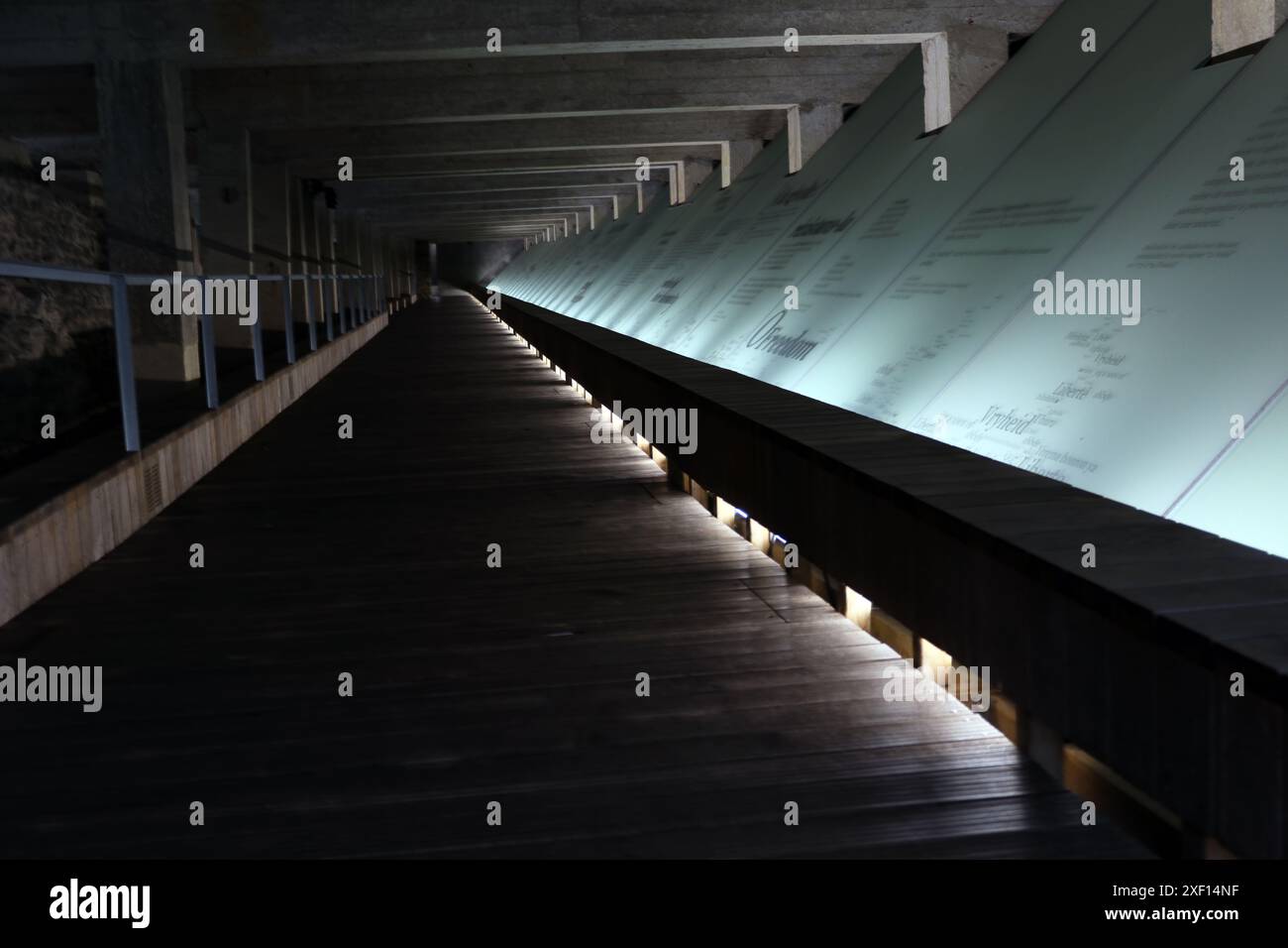 Gedenkstätte für die Abschaffung der Sklaverei im Quai de la Fosse in Nantes, Frankreich Stockfoto