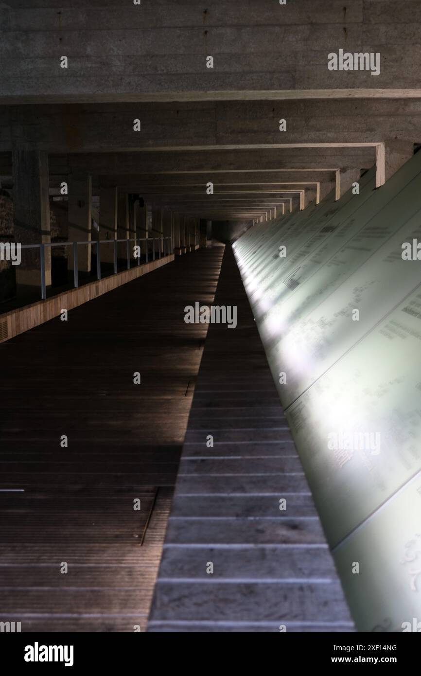 Gedenkstätte für die Abschaffung der Sklaverei im Quai de la Fosse in Nantes, Frankreich Stockfoto