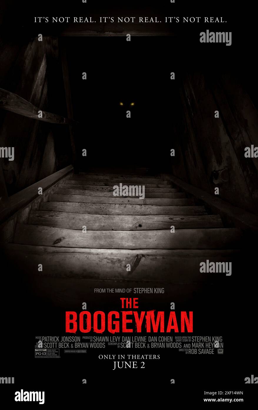 The Boogeyman (2023) von Rob Savage mit Sophie Thatcher, Chris Messina und Vivien Lyra Blair. Eine Familie wird von dem Boogeyman verfolgt, nachdem ein beunruhigter Mann sie besucht und versehentlich zu ihnen gebracht hat. US-Poster mit einem Blatt ***NUR FÜR REDAKTIONELLE ZWECKE***. Quelle: BFA / 20th Century Studios Stockfoto