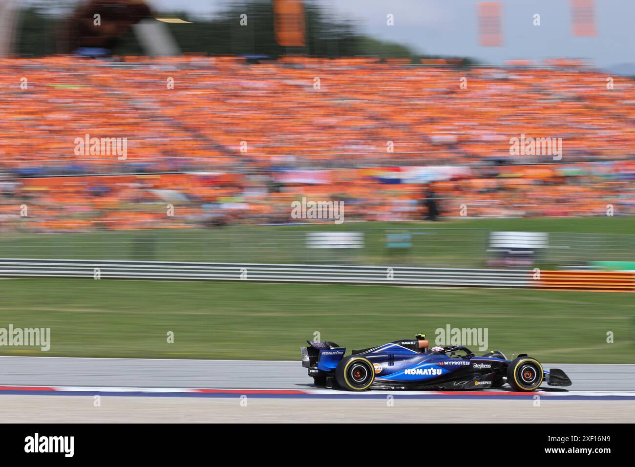 Spielberg, Österreich. Juni 30 2024. Formel 1 Quatar Airlines großer Preis von Österreich am Red Bull Ring, Österreich. Im Bild: Logan Sargeant (USA) von Williams Racing in Williams FW46 während des Rennens © Piotr Zajac/Alamy Live News Stockfoto