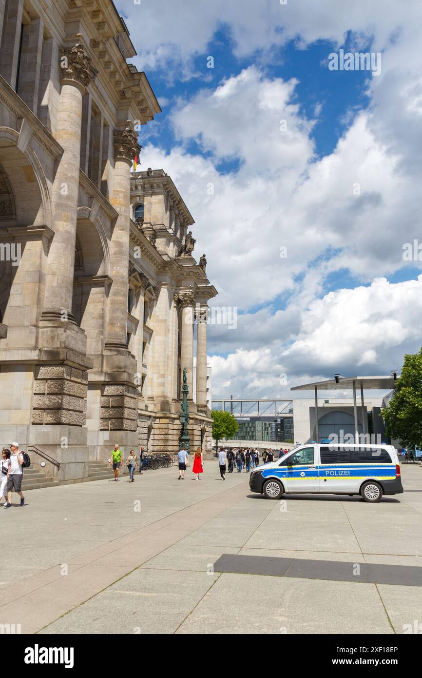 Hinter dem Reichstag, Berlin Stockfoto