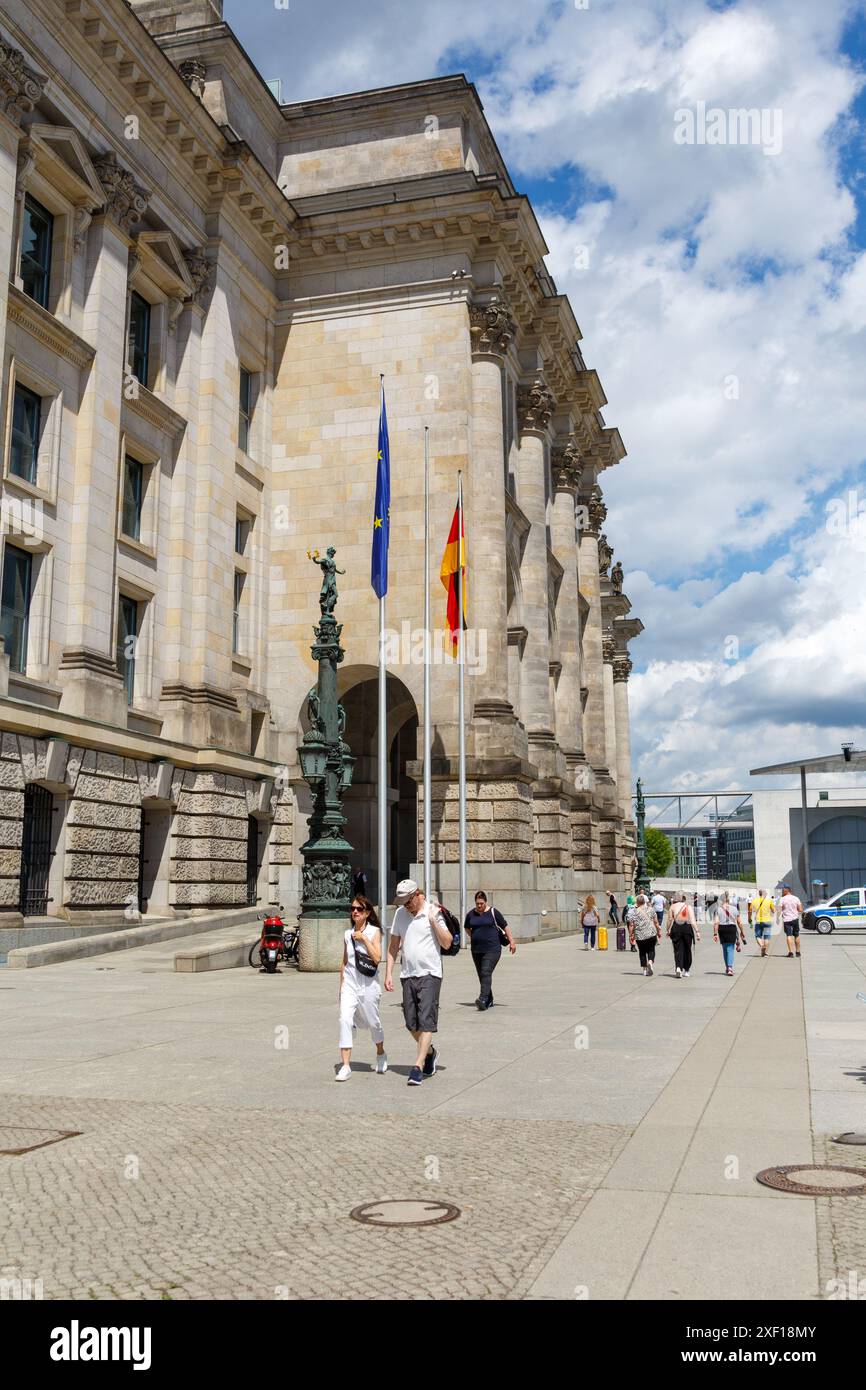 Hinter dem Reichstag, Berlin Stockfoto