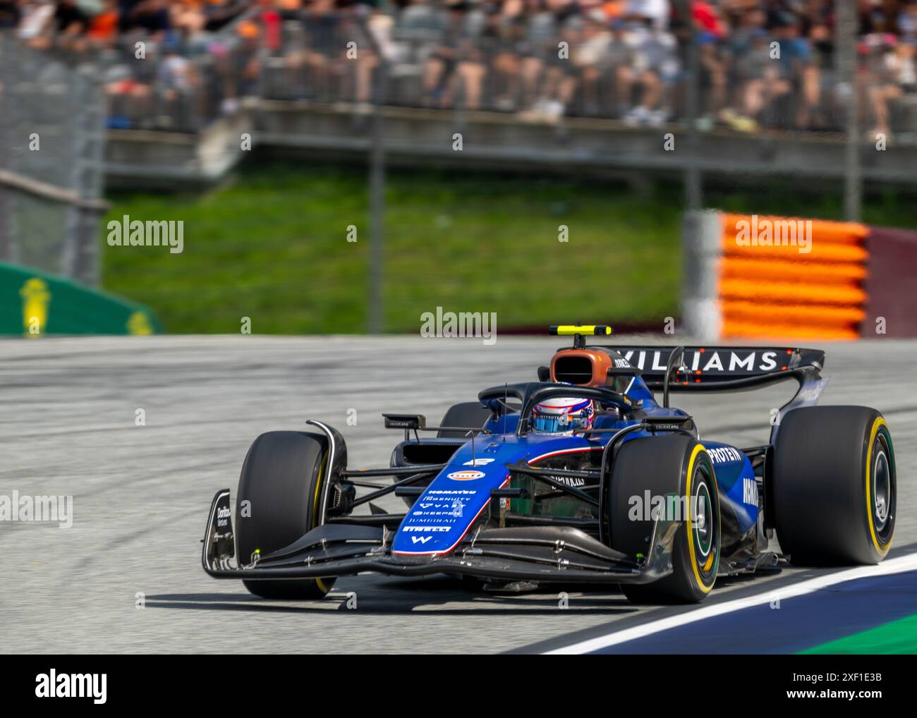 Spielberg, Österreich. 30. Juni 2024. Spielberg Circuit #2 Logan Sargeant usa) Williams Racing gbr) Williams FW46 Mercedes, während des Formel 1 Grand Prix von Österreich 2024, der 11. Runde der Formel 1 Weltmeisterschaft 2024 am 28-30. Juni 2024 auf dem Red Bull Ring in Spielberg, Österreich. (Ian Bundey/SPP) Credit: SPP Sport Press Photo. /Alamy Live News Stockfoto