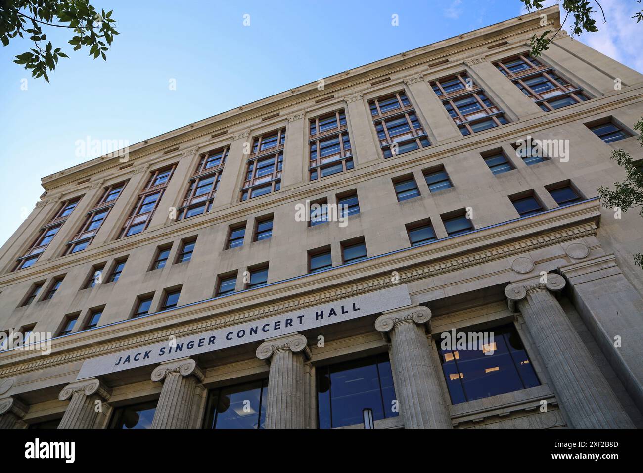 Vorderseite der Jack Singer Concert Hall, Calgary, Kanada Stockfoto