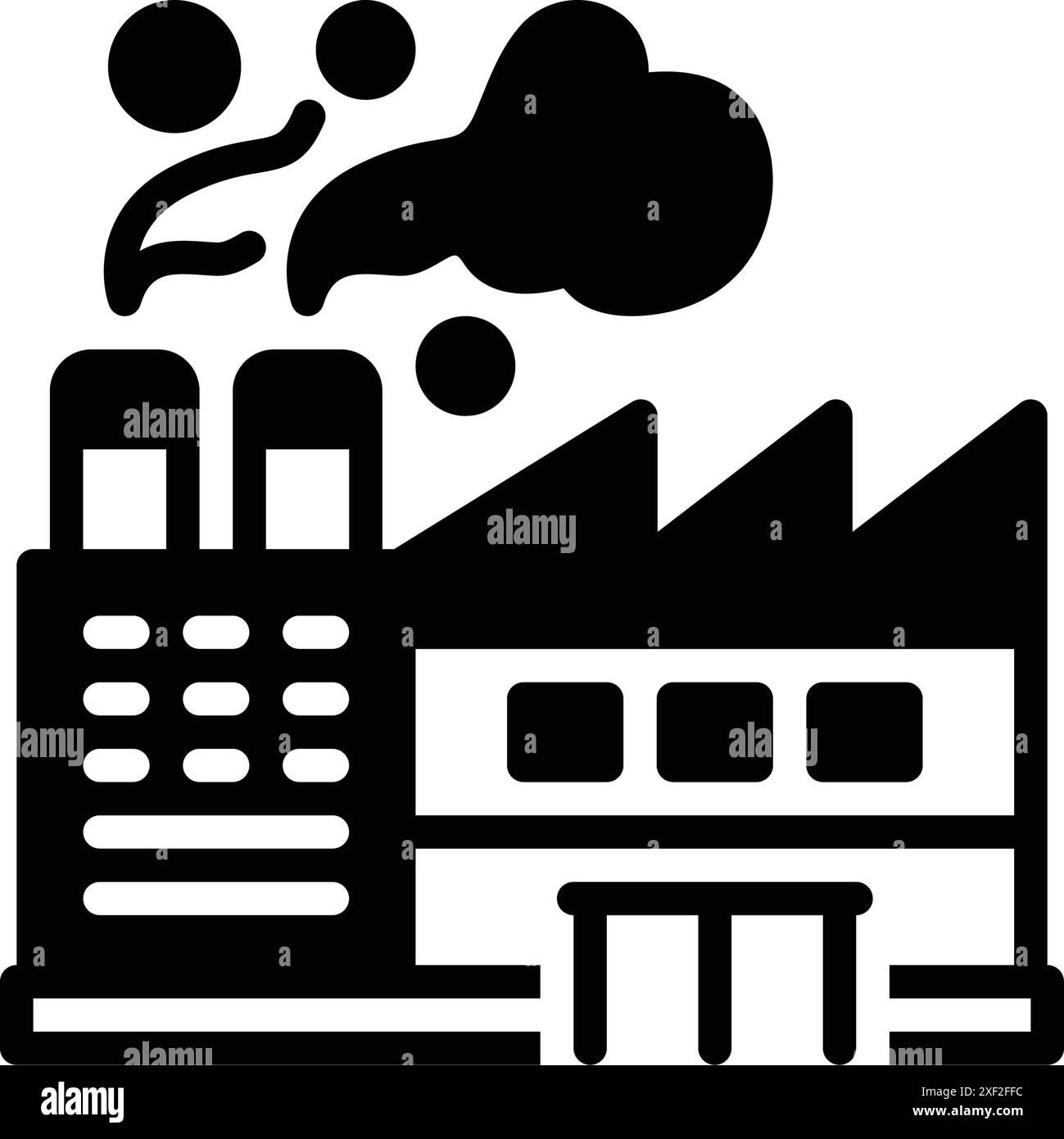 Symbol für Fabrik, Industrie Stock Vektor