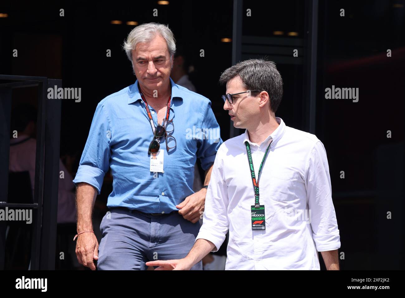 Carlos Sainz Senior, Carlos Onoros Sainz, vor der Mercedes Hospitality , AUT, Oesterreich, Formel 1 Weltmeisterschaft, großer Preis von Österreich, 30.06.2024 Foto: Eibner-Pressefoto/Annika Graf Stockfoto