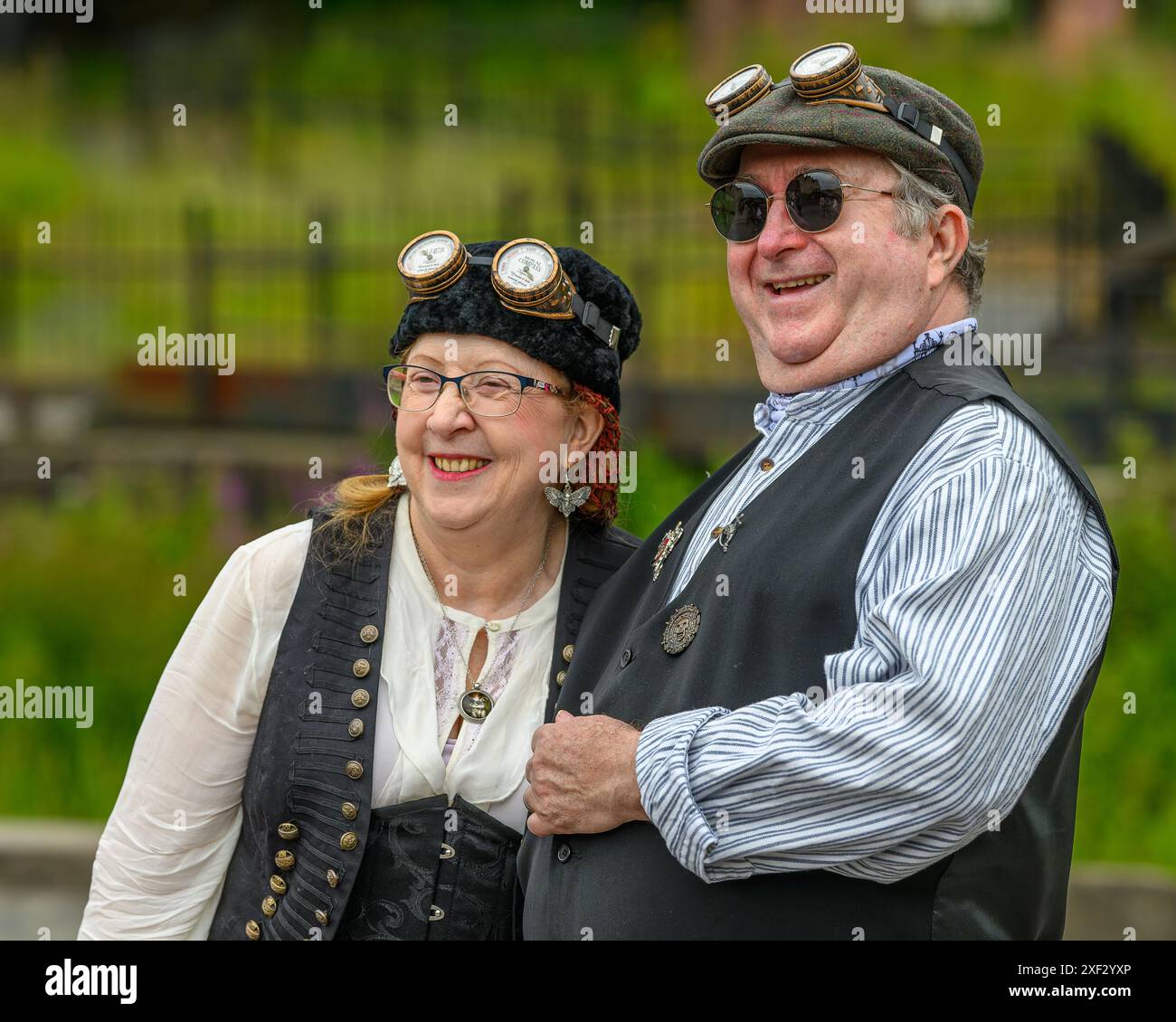 Steampunk in Blist Hill Victorian Town Stockfoto