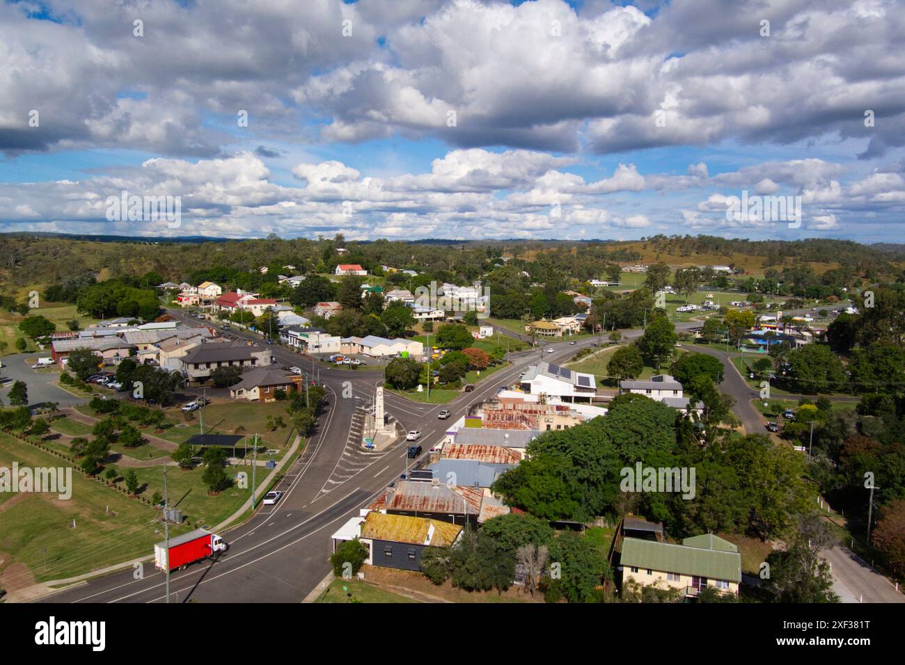 Goomeri, eine charmante ländliche Stadt in der South Burnett Region von Queensland, Australien. Voller Geschichte und Charme der alten Welt Stockfoto