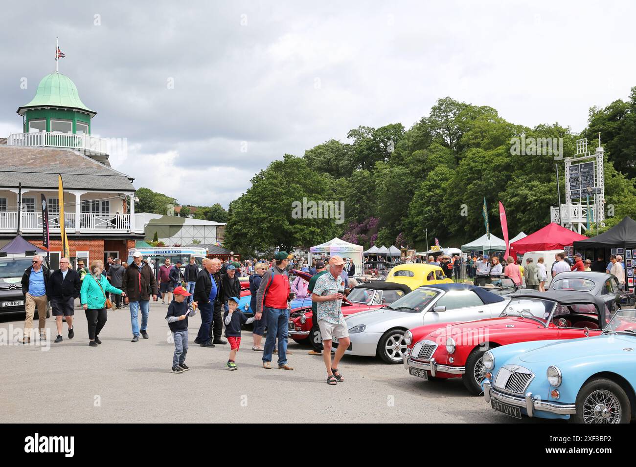 Diverse MGS, Best of British, 27. Mai 2024, Brooklands Museum, Weybridge, Surrey, England, Großbritannien, Europa Stockfoto
