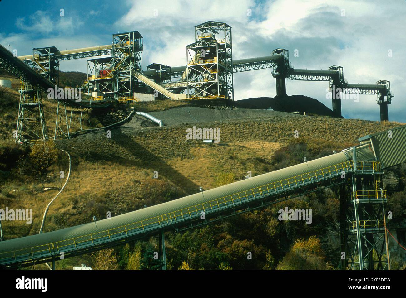 Kohleförderer in einer Kohlemine in Somerset, Colorado, USA. Stockfoto