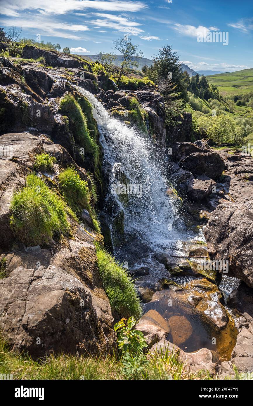 Geografie / Reise, Großbritannien, Schottland, Loop of Fintry Waterfalls on River Endrick, Fintry, ADDITIONAL-RIGHTS-CLEARANCE-INFO-NOT-AVAILABLE Stockfoto