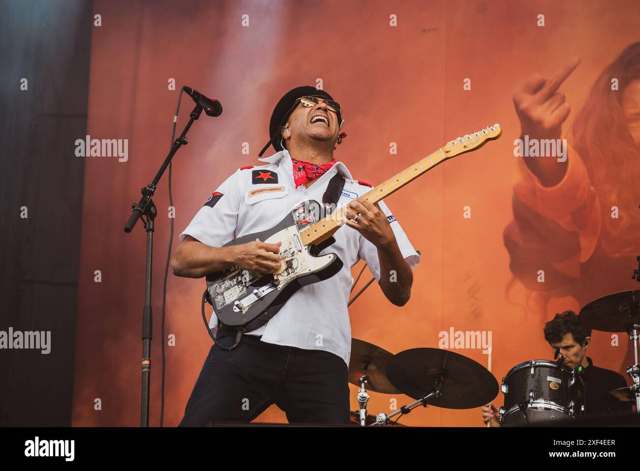 Der us-amerikanische Gitarrist Ton Morello trat beim Copenhell Festival 2024 auf. Anrede: Andrea Pinna Stockfoto