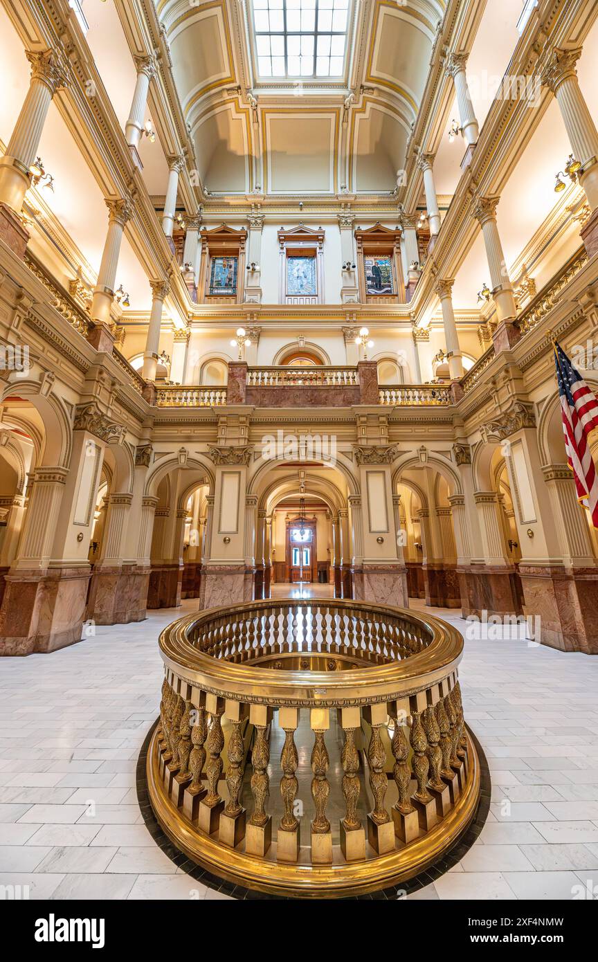 Die zentrale Halle des Colorado State Capitol Gebäudes, Denver, Colorado, USA Stockfoto