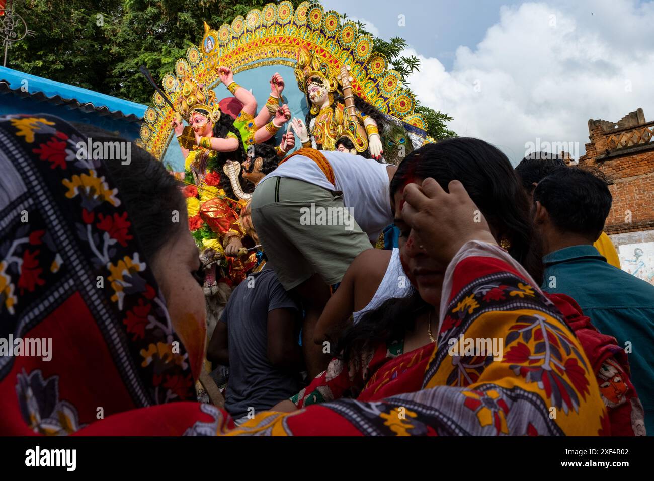 Durga-Idol-Immersion Stockfoto