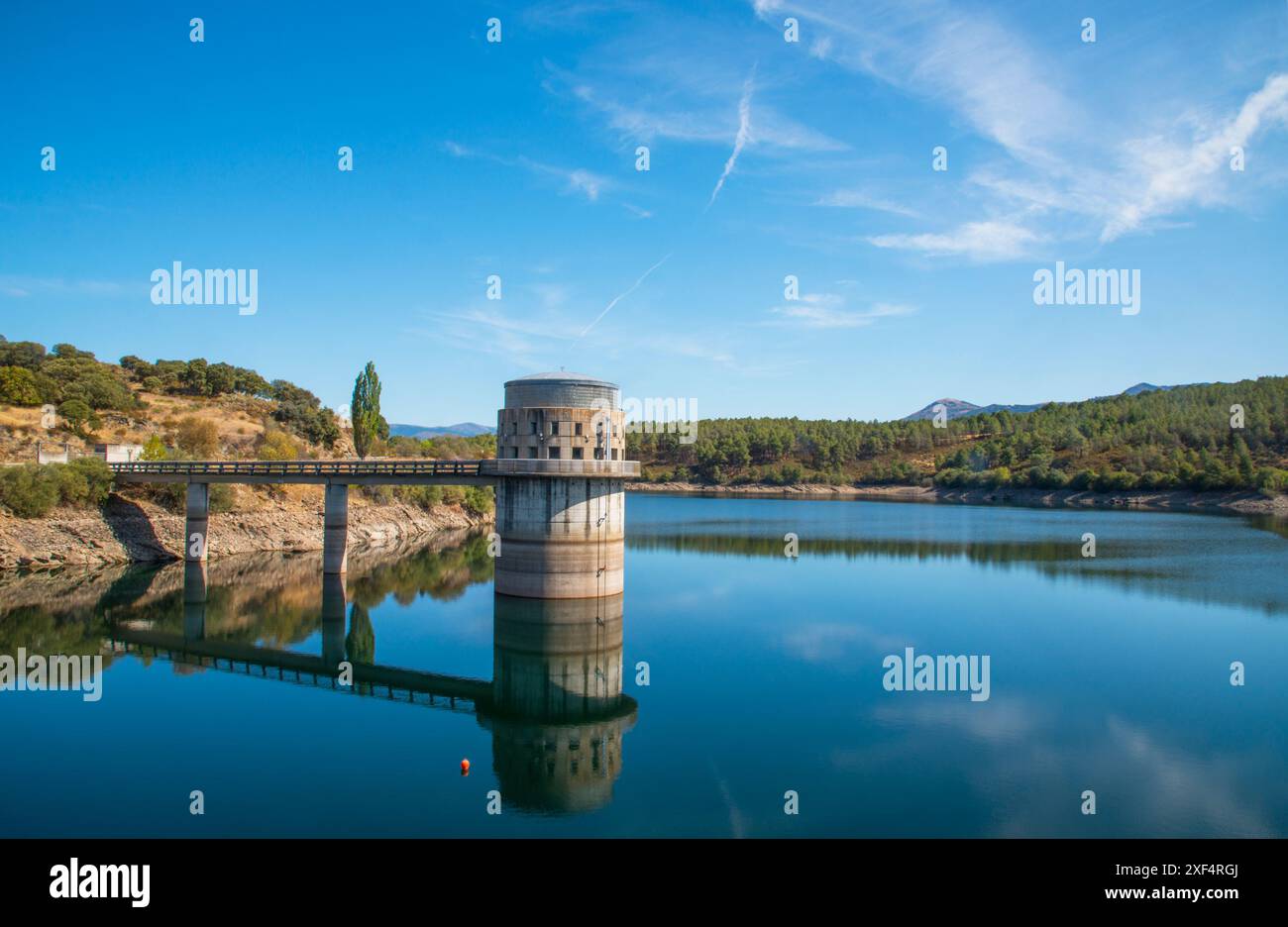 El Villar Behälter. Manjiron, Provinz Madrid, Spanien. Stockfoto