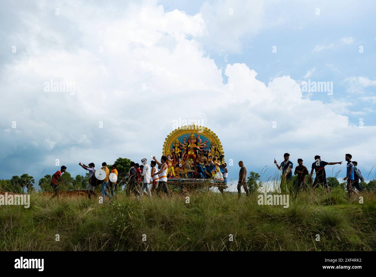 Durga-Idol-Immersion Stockfoto