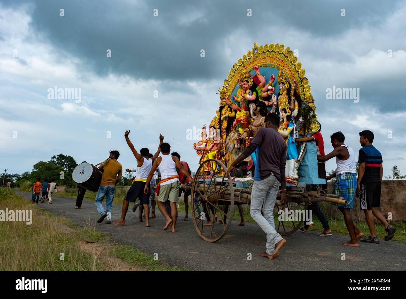 Durga-Idol-Immersion Stockfoto