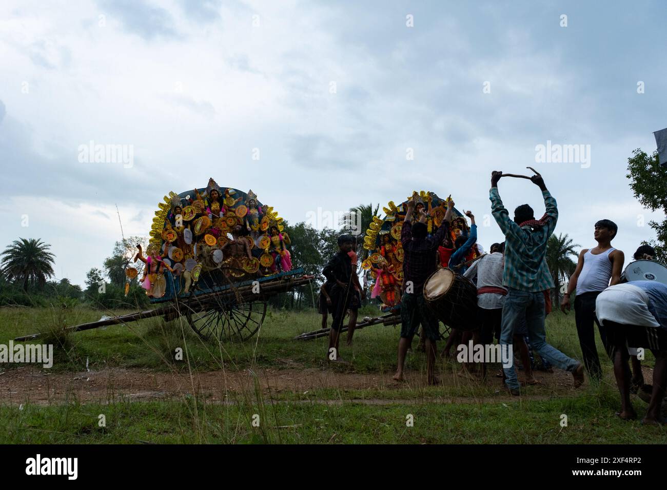 Durga-Idol-Immersion Stockfoto