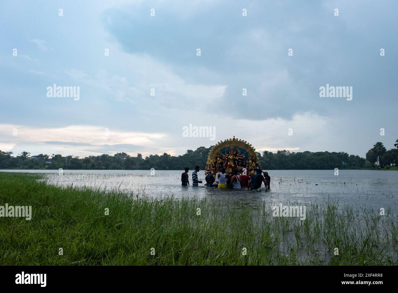 Durga-Idol-Immersion Stockfoto