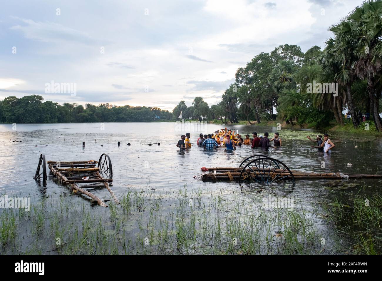 Durga-Idol-Immersion Stockfoto