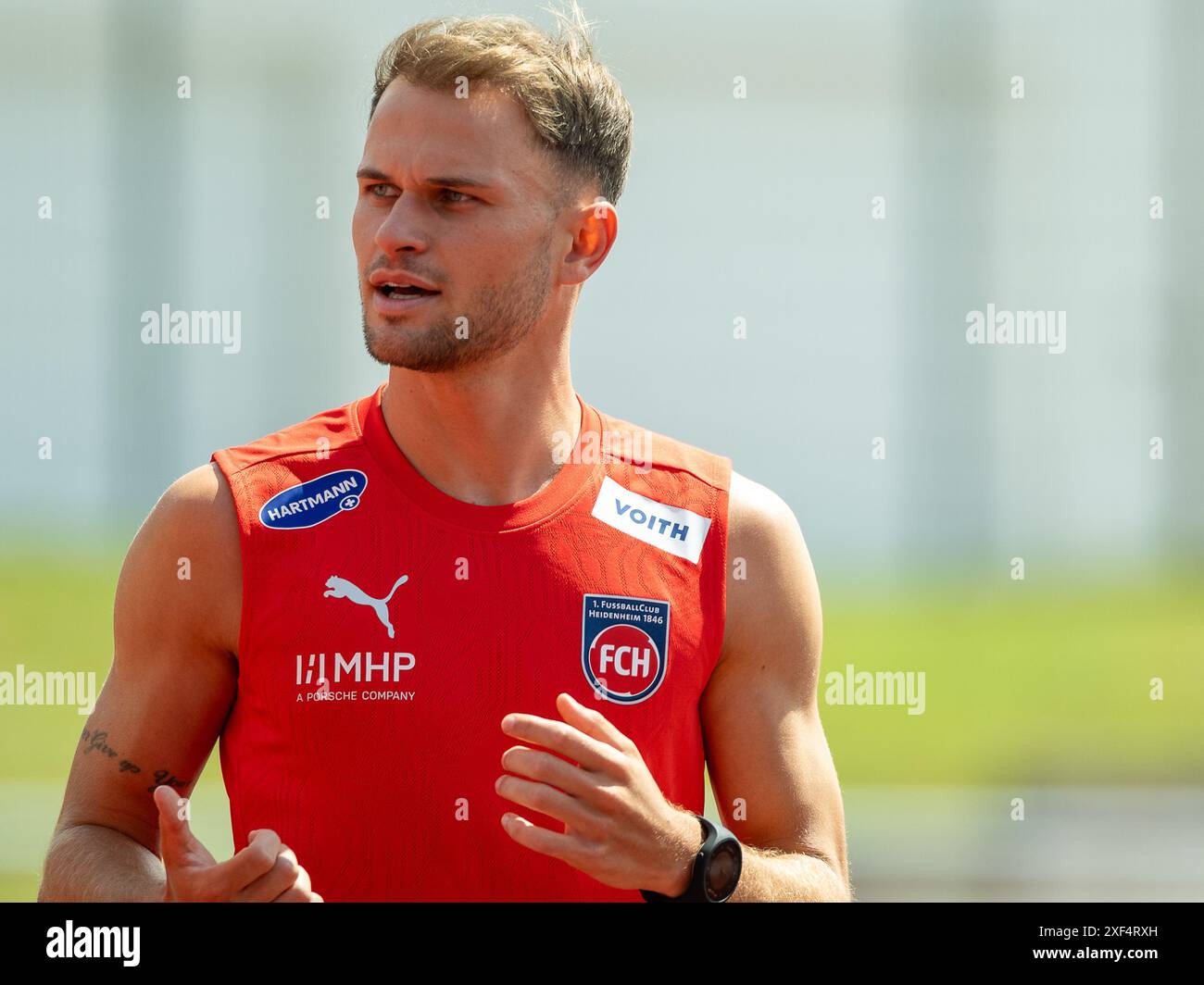 Leonardo Weschenfelder Scienza, GER, FC Heidenheim, Laktattest, Fussball, Bundesliga, Spielzeit 2024/2025, 01.07.2024, Foto: Eibner-Pressefoto/Sascha Walther Stockfoto