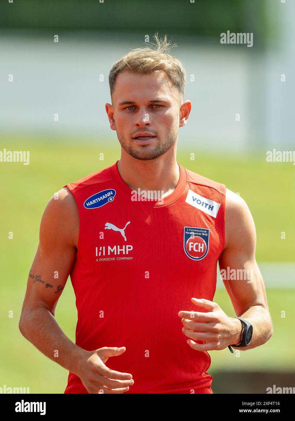 Leonardo Weschenfelder Scienza, GER, FC Heidenheim, Laktattest, Fussball, Bundesliga, Spielzeit 2024/2025, 01.07.2024, Foto: Eibner-Pressefoto/Sascha Walther Stockfoto