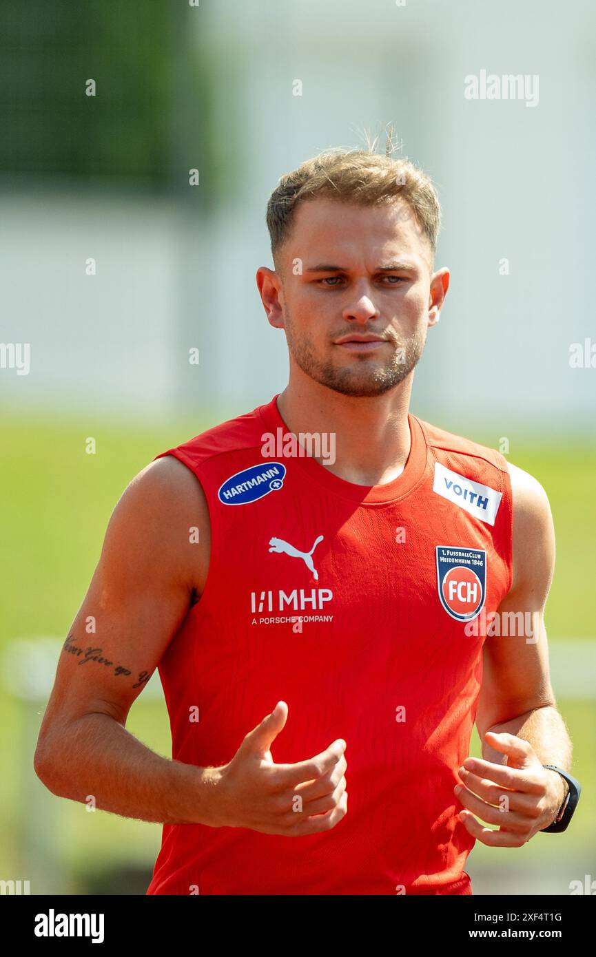 Leonardo Weschenfelder Scienza, GER, FC Heidenheim, Laktattest, Fussball, Bundesliga, Spielzeit 2024/2025, 01.07.2024, Foto: Eibner-Pressefoto/Sascha Walther Stockfoto