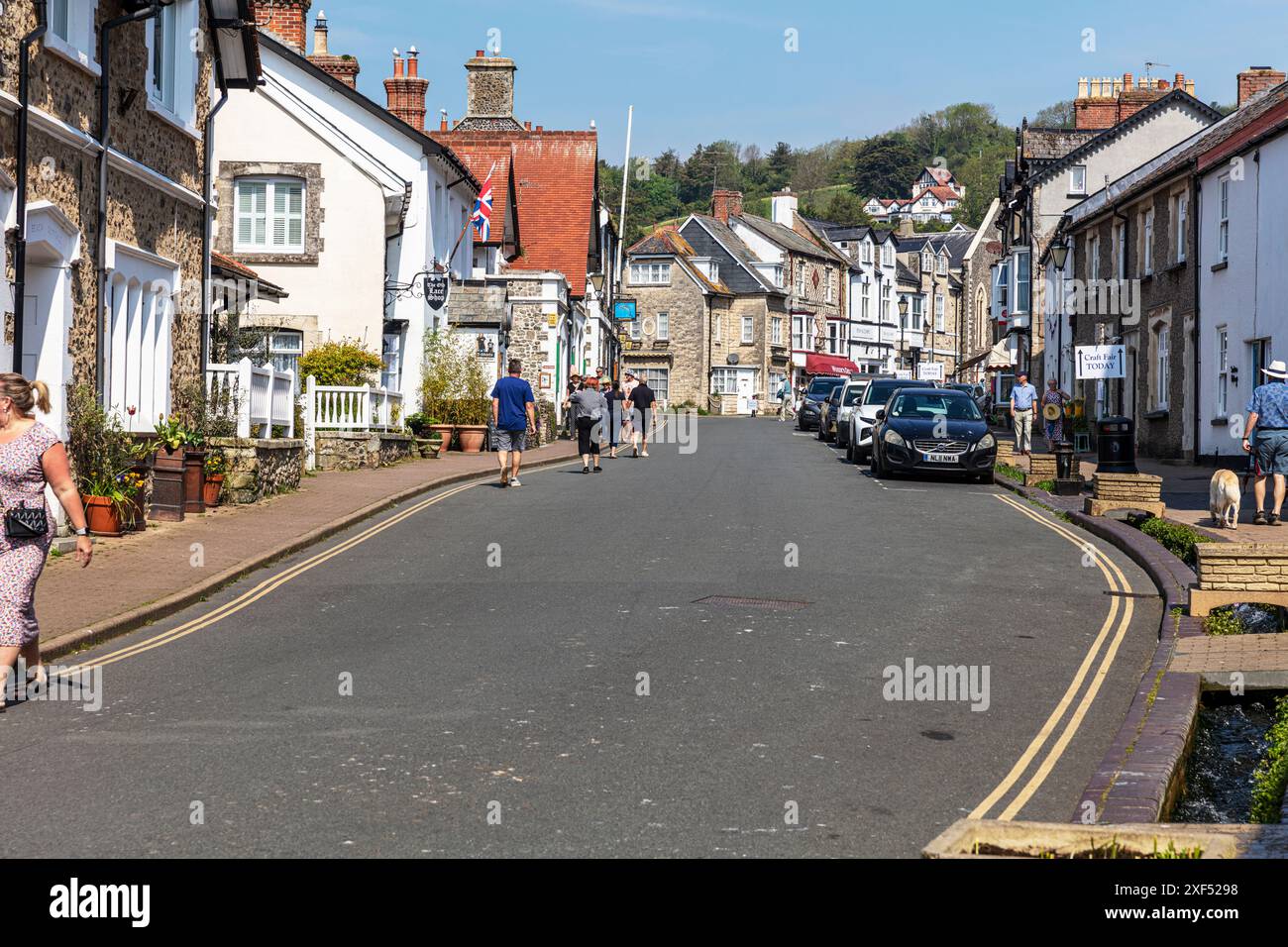 Das Dorf des Biers in Devon, Großbritannien, England, Bierdorf, Bierstraße, Straße, Dörfer, Straße, Häuser, Geschäfte, Straße, Straßen, Dorf, Reisen, Stockfoto