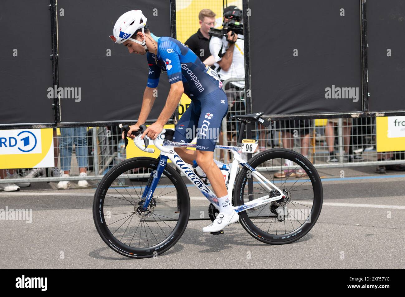 Lenny Martinez, Team Groupama-FDJ während Stage 3 - Start, Tour de France Rennen in Piacenza, Italien, 1. Juli 2024 Stockfoto