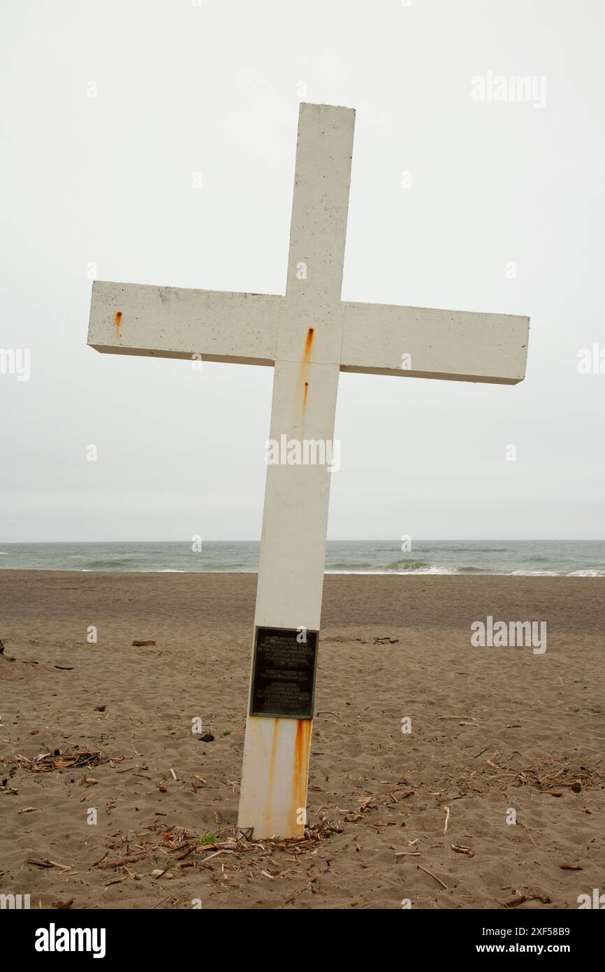 SS Northerner Monument, Centerville Beach County Park, Humboldt County, Kalifornien Stockfoto