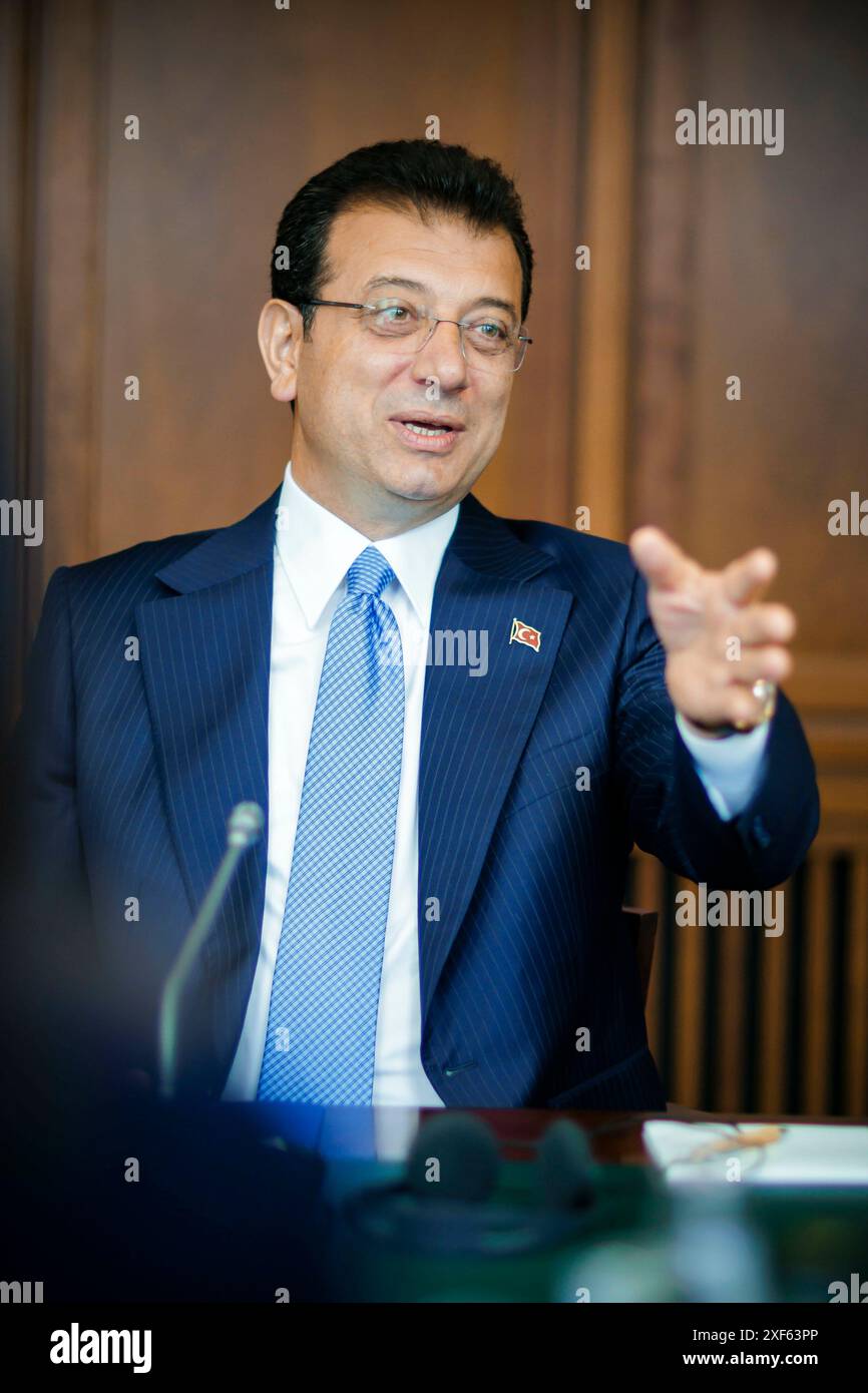 Ekrem Imamoglu, Bürgermeister von Istanbul. Berlin, 21. Juni 2024. Stockfoto