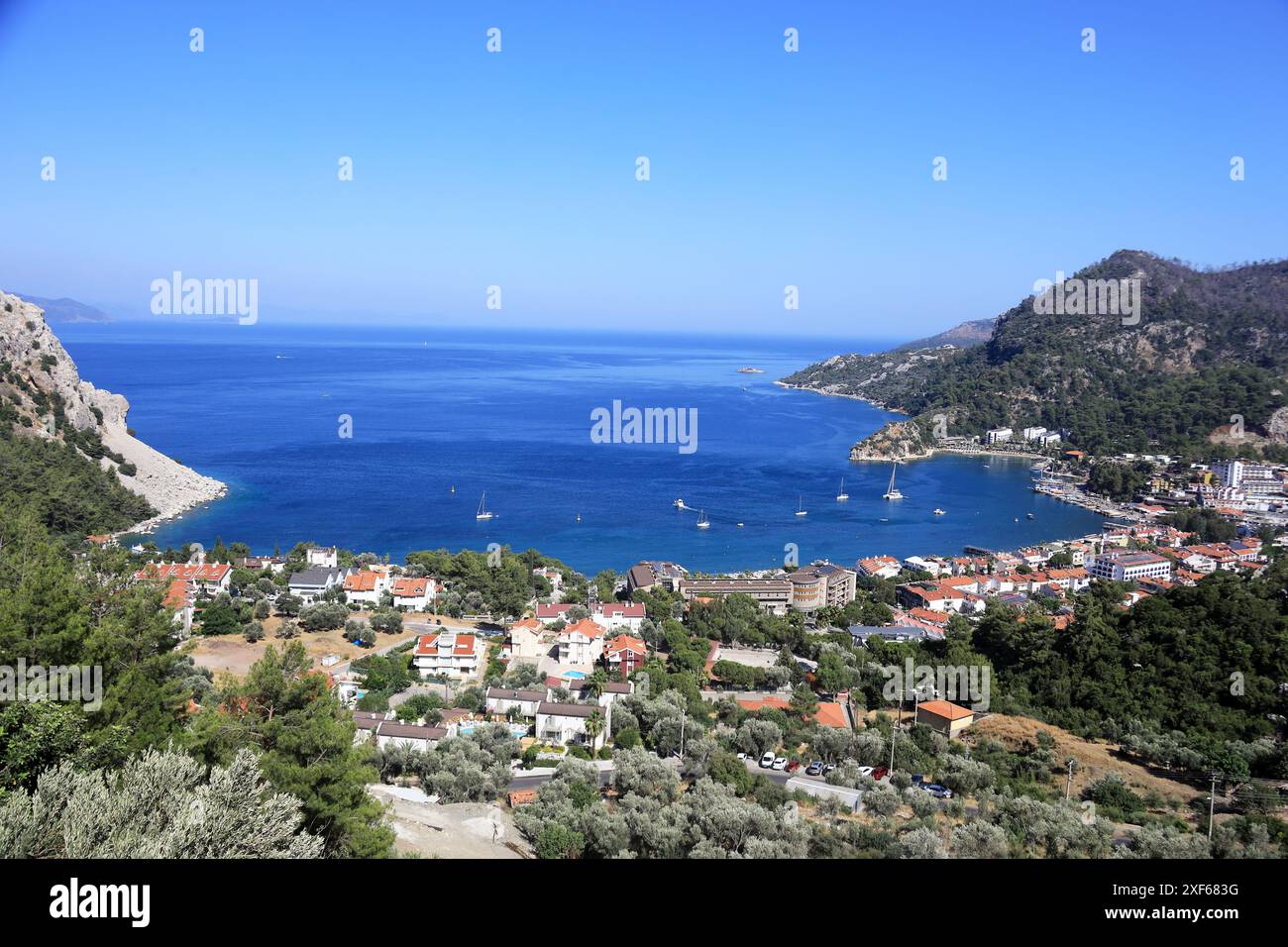 Turunc Bay in der türkischen Provinz Muğla Stockfoto