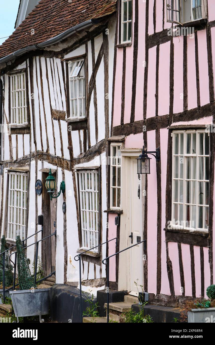 Lavenham ist ein Dorf, eine Bürgergemeinde und Wahlbezirk im Distrikt Babergh im County Suffolk, England Stockfoto