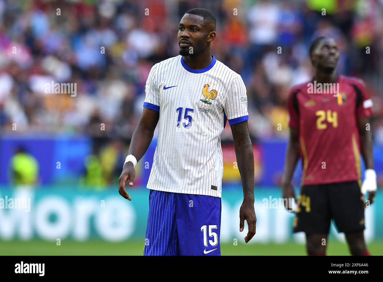 Fussball UEFA EURO 2024 Achtelfinale Frankreich - Belgien am 01.07.2024 in der Duesseldorf Arena in Düsseldorf Marcus Thuram ( Frankreich ) Foto: Revierfoto Credit: ddp Media GmbH/Alamy Live News Stockfoto
