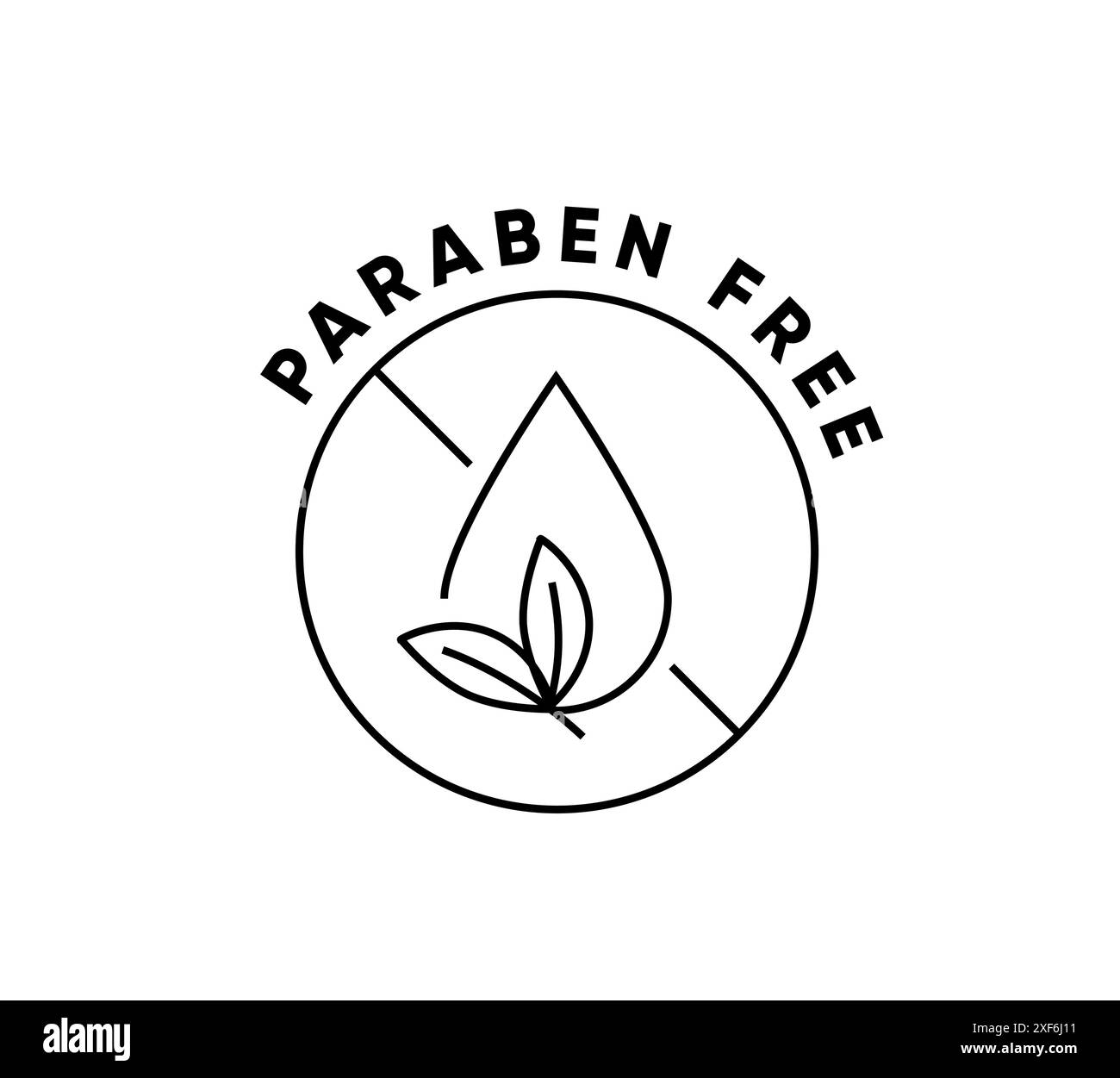 Paraben Free-Symbol für Kosmetiketiketten – Stock-Symbol als EPS 10-Datei Stock Vektor